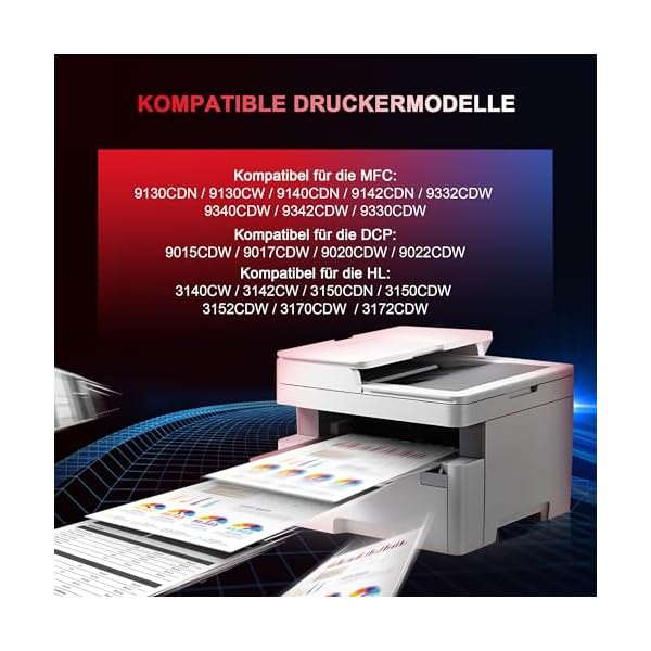 NOGIVY TN241 TN245 Toner Kompatibel für Brother TN-241 TN-245 TN242 TN246 für Brother MFC-9332CDW MFC-9142CDN DCP-9020CDW DCP-9017CDW HL-3152CDW MFC-9140CDN (5er-Pack) – Bild 3