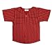 DIGITMON Kids Baseball Jersey Button Down Premium Striped T Shirts Uniform, Red 4 Years Toddlers