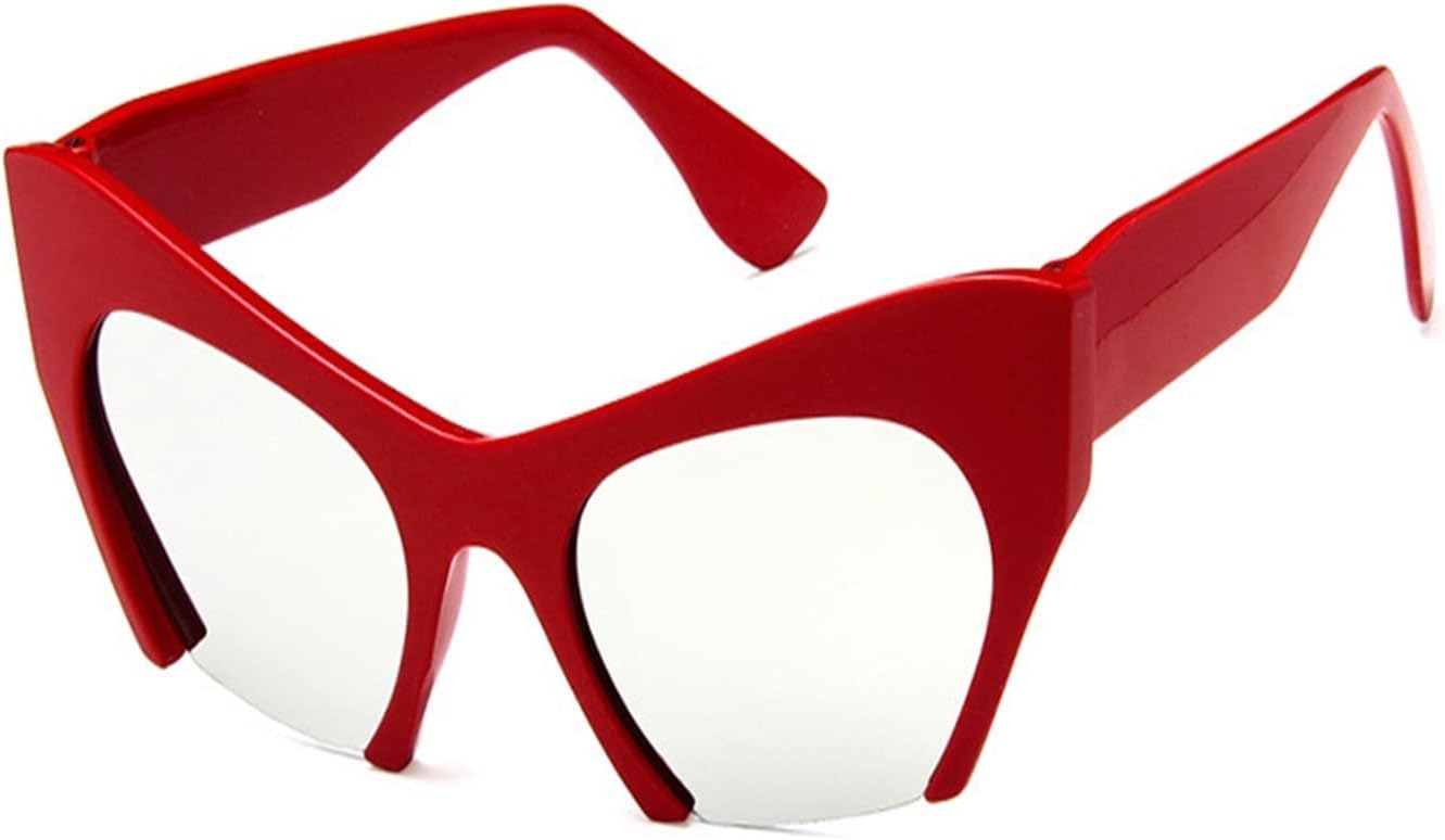 Fashion designer cat's eye sunglasses women's sunglasses half frame gradient lenses women's UV400 outdoor glasses