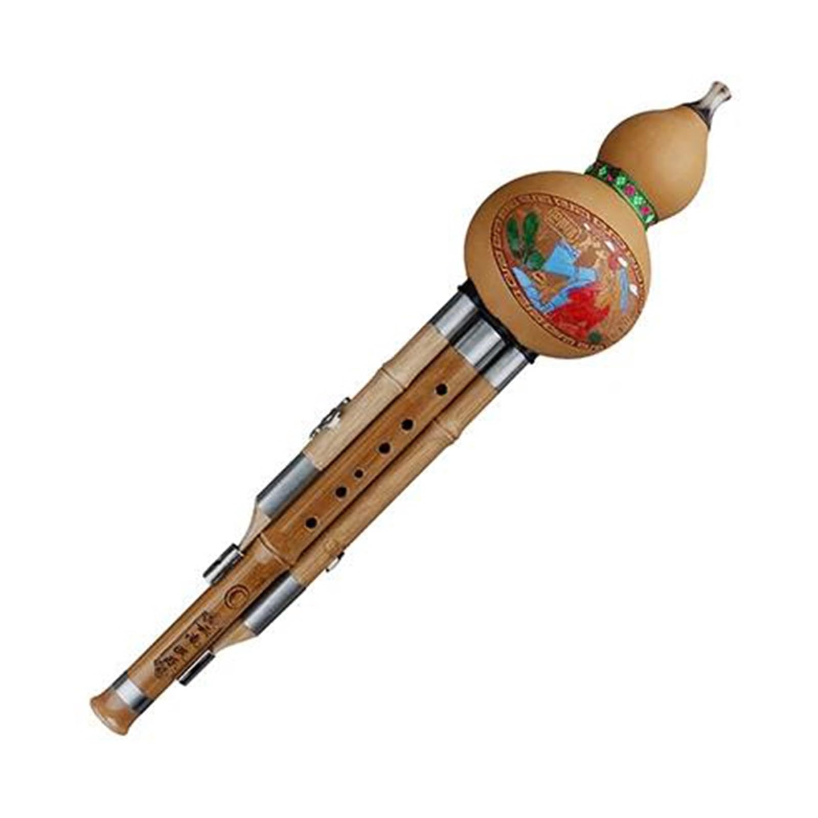Flauta De Calabaza De Bambú Profesional Hecha A Mano Hulusi En Clave Sib Do Con Estuche Para Principiantes(BB Key)