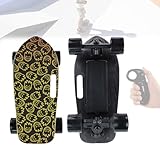 Pnpaea Longboard EléCtrico, Ligero, Mini Longboard Original, Carga MáXima De 99 Kg, Frenado Suave, con Control Remoto De 4 Velocidades, para Campus Y Ciudad Flame-15kmRange