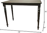 Vista 12 de Carolina Classic Hawthorne Pub Bar, blanco antiguo