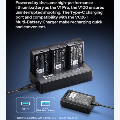 Ficha técnica Godox V100 N V100-N Flash TTL 100 W para Nikon 400 Flashes de máxima Potencia Tiempo de Reciclado de 1.7 s conexión inalámbrica de 2.4 G con Flash Externo Flash HSS Flash de Pantalla táctil - Fernando Cortés Ficha técnica Godox V100 N V100-N Flash TTL 100 W para Nikon 400 Flashes de máxima Potencia Tiempo de Reciclado de 1.7 s conexión inalámbrica de 2.4 G con Flash Externo Flash HSS Flash de Pantalla táctil - Fernando Cortés