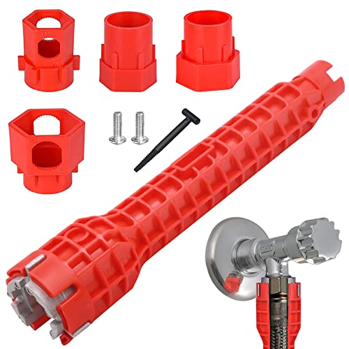 JNZLT Llave de grifo, Llave Fontaneria Grifo 14 en 1 Multifunción Grifo Hundir Herramienta de...