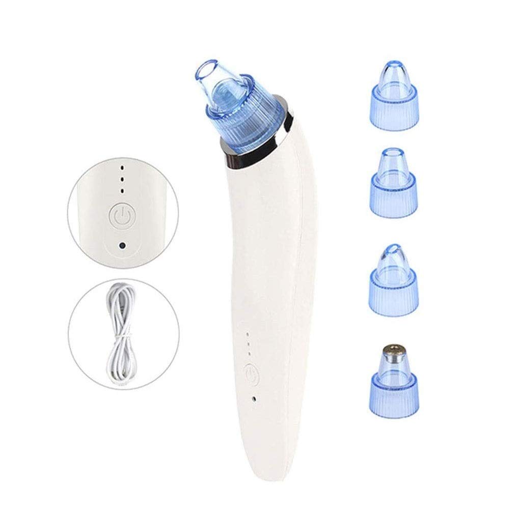 Cleaner Blackhead Remover de poros Vacío - Cable de vacío al vacío de Cara eléctrica Acné de la remoción de Cabezas Blancas de acné con 4 Cabezales de succión