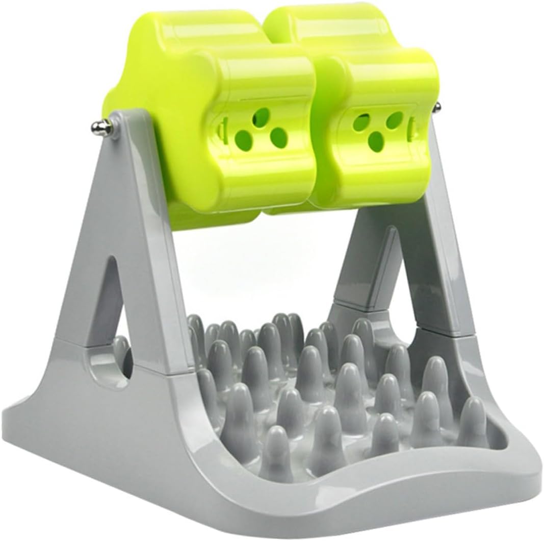 SUPVOX 1piece Automatic Rotatable Pet Dog Food Feeder Slow Compact for Dogs and Puppies Easy Clean Bowl for Training and Reducing Mess