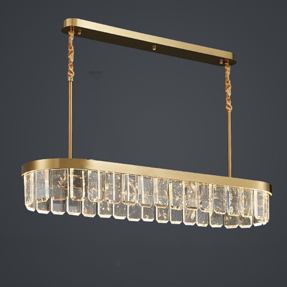 HXYSXHJUO Modern natural crystal chandelier, simple light luxury stainless steel + K9 for living room dining bedroom sample lamps and lanterns,ellipse 75cm