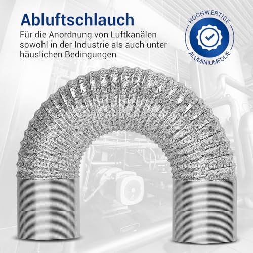 VIOKS Klimaanlage Schlauch 150mm Trockner Schlauch 10 Meter für 150erR Luftführungssysteme - Universal Abluftrohr Dunstabzugshaube Abluftschlauch Klimagerät Isoliert Mobiles Klimagerät Schlаuch