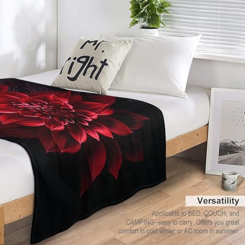 Couverture canapé plaid fleur impression 3D pour réchauffer vos soirées cocooning au salon