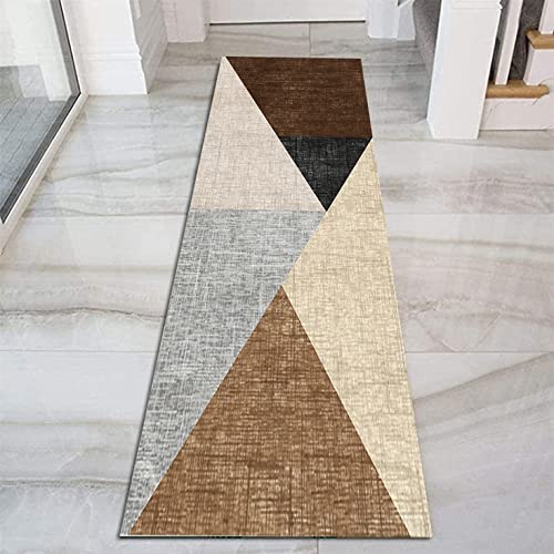 Alfombra de pasillo, antideslizante, lavable, larga, fácil cuidado, moderna, de pelo corto, superficie suave, no se decolora, alfombra de pasillo, alfombra for cocina, pasillo, baño, sala de estar, ta Cover