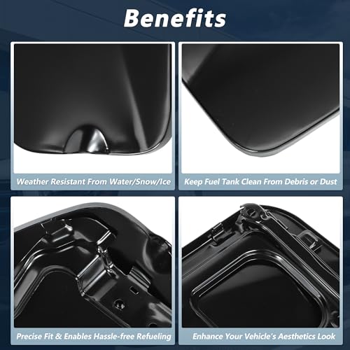 HOPESPANNER Fuel Tank Door for Toyota Tacoma 6FT Bed 2005 2006 2007 2008 2009 2010 2011 2012 2013 2014 2015 2016 Fuel Filler Door Assembly No.77305-04905 Black Fuel Filler Door Gas Cap by HOPESPANNER - Image 4