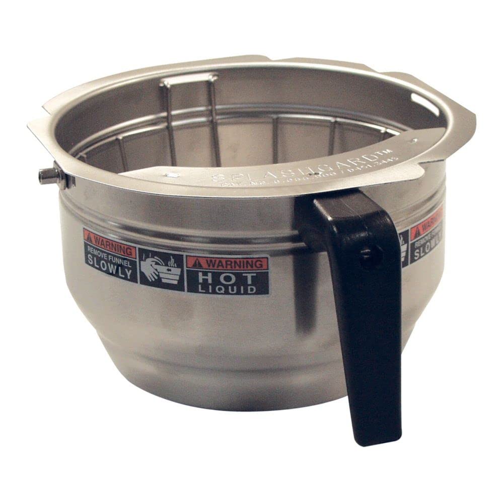 34559 Gourmet C Brewing Funnel Assembly with SplashGard by Bunn – 7.625 inches, Stainless Steel, Silver, Model 34559.0000