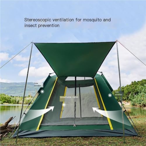 Carpa portátil doble capa resistente al viento y agua miniatura 6