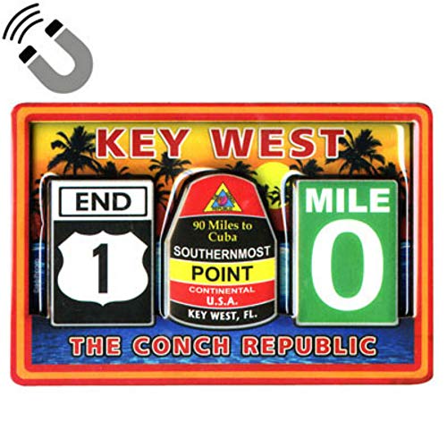 Imán MDF doble capa Key West Florida 2.25" x 3.5" miniatura 1