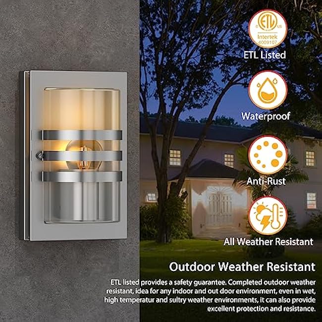 Outdoor Wall Sconce #1150 Stainless Steel Finished