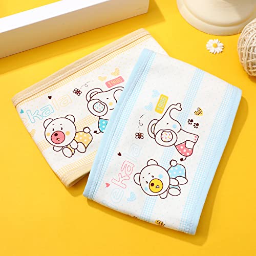 Image of Healifty 4 Pcs Baby Belly Button Band: Double-Layer Cotton Infant Belly Bands, Umbilical Cord Navel Belt for Newborn Baby (Mixed Colors)