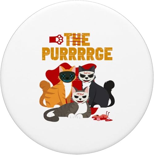 Miniatura 3 de The Purrrge Siamese Persa Sphynx Animales domésticos Cat PopSockets PopSockets intercambiables PopGrip