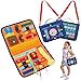Brynnl Busy Board per Età 2-5, Tabellone Attività per Bambini Giocattoli Montessori Pieghevole Pratico Giocattoli Educativi Precoci Sensoriali con Fibbie Zip Lacci Bottone Regalo per Ragazzi e Ragazze