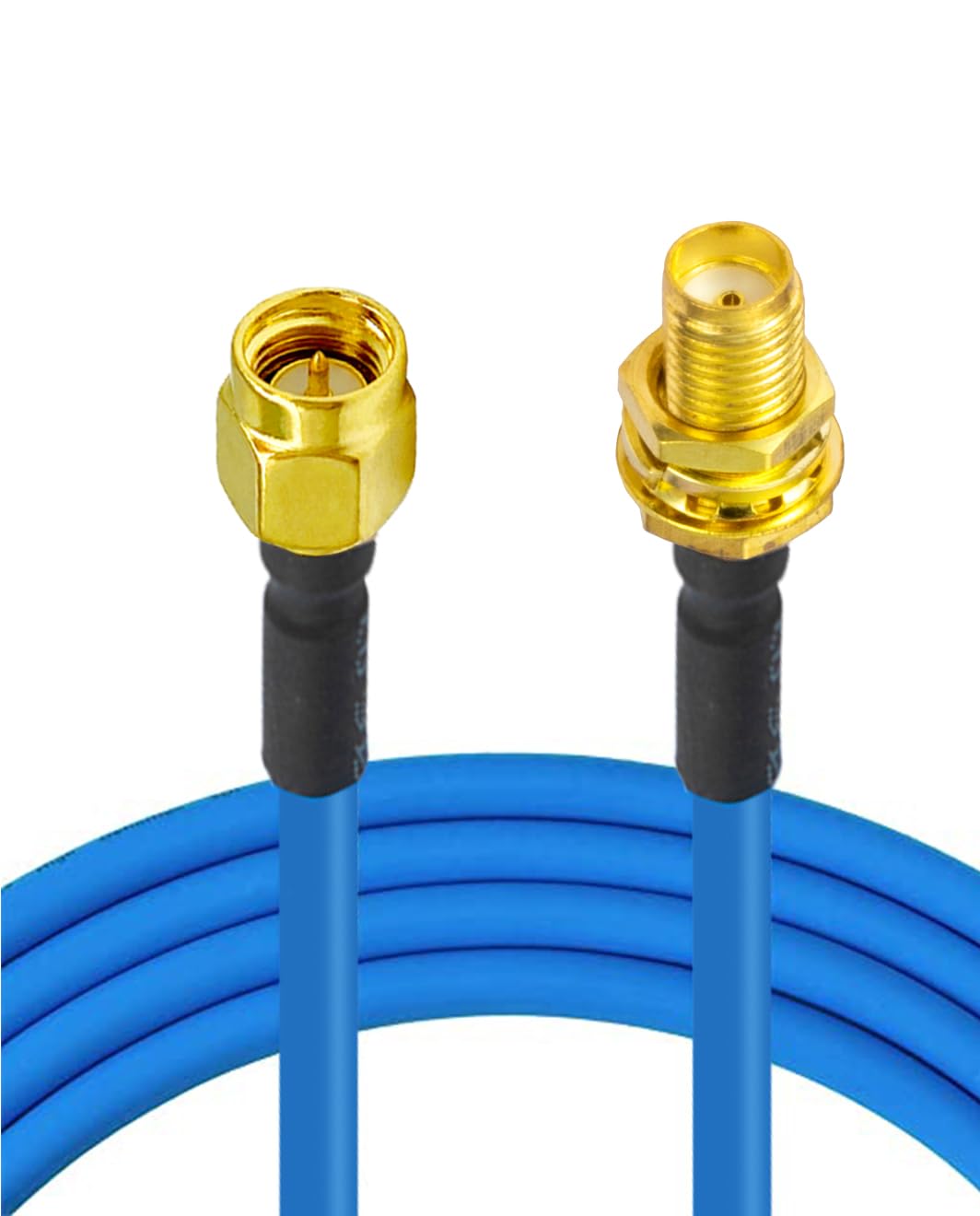 Vecys 2PCS SMA Męski do żeński RF Kabel Koncentryczny 50 Ohm 6"/15CM RG402 SMA RF Koncentryczny Pigtail Kabel