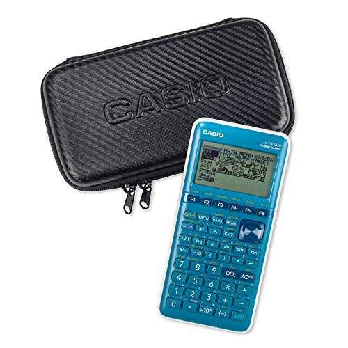 Casio Graph-Case, Schutztasche für Grafikrechner, schwarz, Carbon Design, mit Innentasche für Zubehör, 12.5 x 22 x 3.8 cm