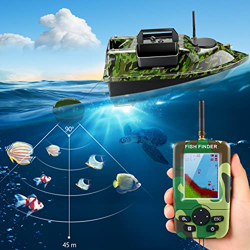 Bateau amorceur avec sonar de détection et 3 bacs catapulte à carpe - 6