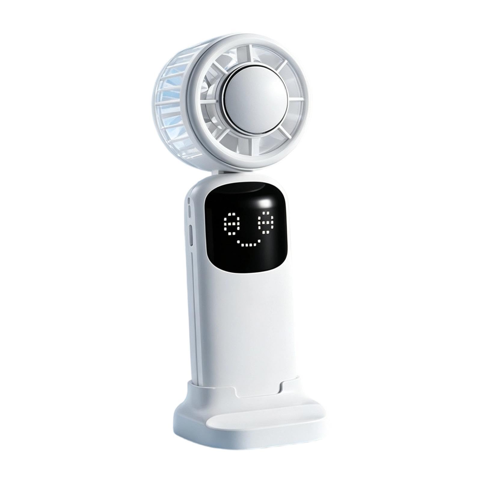 Homyl Ventilatore Portatile Ad Alta velocità Regolabile, Formato Tascabile, Compatto, Ideale per attività All'aperto, Vacanze, Lavoro, Bianco