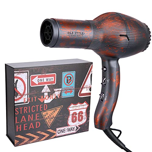 Profesional lonic Dry Secador de pelo con Tecnología Aeroprecis,2 velocidades 2 botón Frío 1600W, Potente Motor de AC,Secadores de Pelo para Mujeres y Hombres