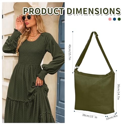 Image of Women's blank large Size Canvas Crossbody Tote Handbags Shoulder Bag Hobo Casual Tote Diy /gifts