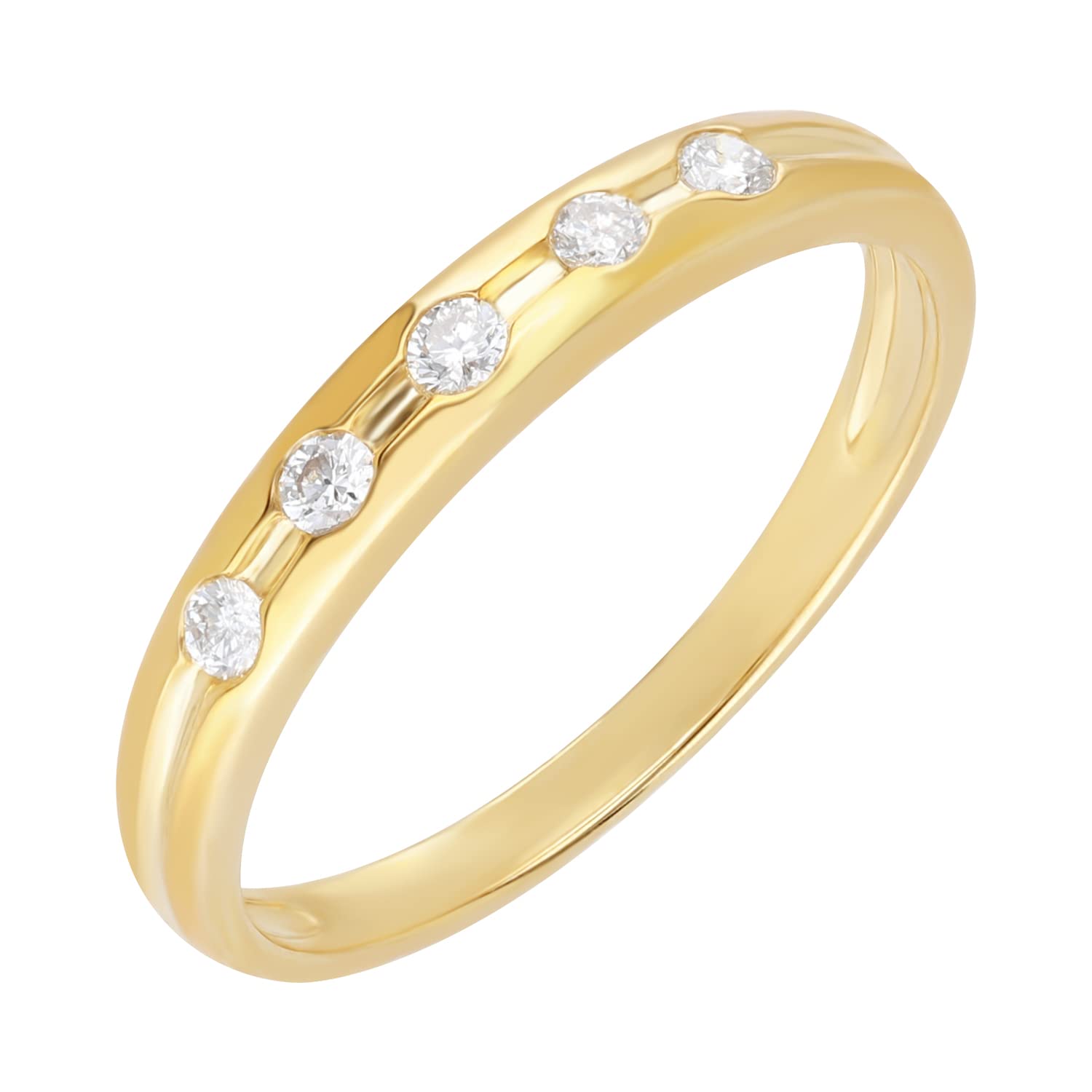 Anillo de oro amarillo de 9 quilates con diamante