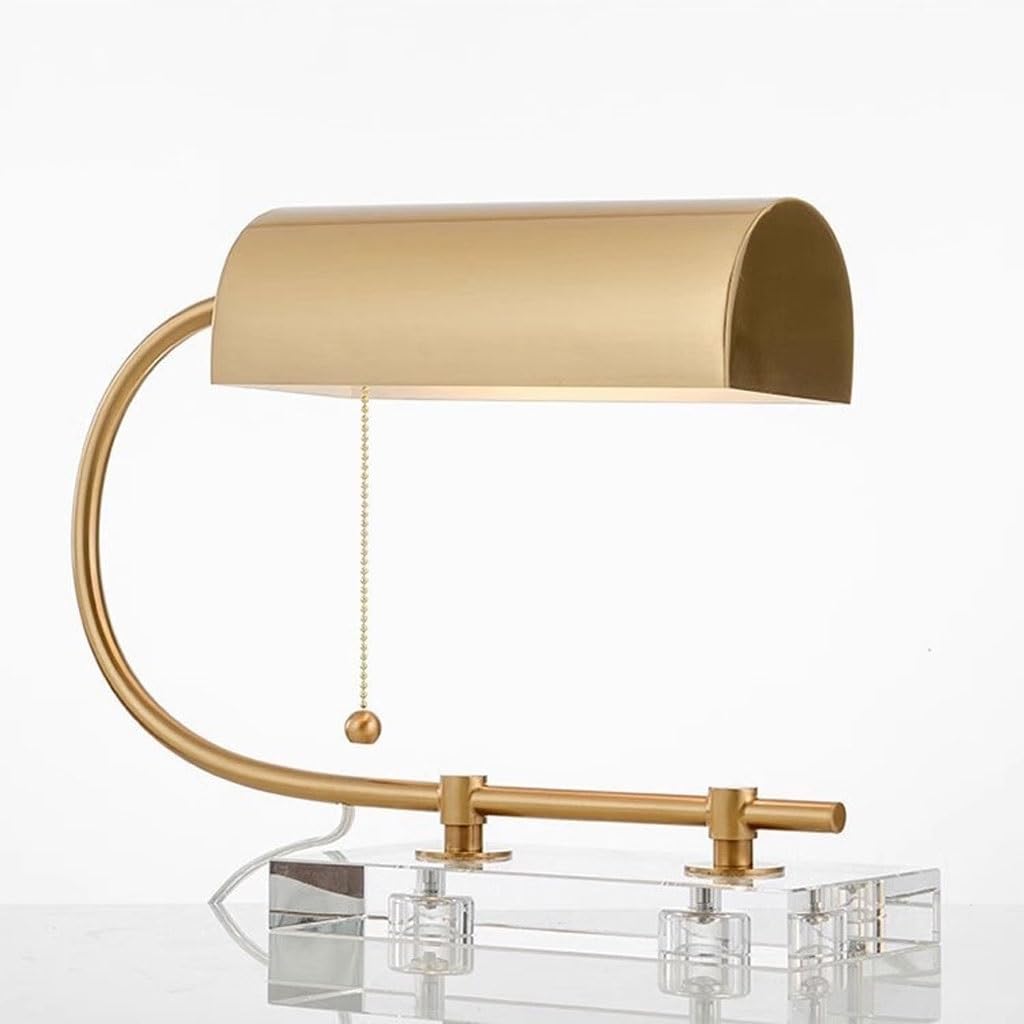 Lampara Escritorio Lámpara De Escritorio Moderna, Decoración Sala Estudio Cristal Lujo con Luz Nórdica Simple Y Creativa Desk Lamp