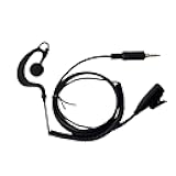 UAYESOK Waterproof Radio Earpiece with Mic PTT Screw Thread Headset for Yaesu VX-6 VX-6R VX-7R VX-170 FT-270 HT Standard Horizon HX400 HX750S HX870 HX890 Handheld Marine Transceiver