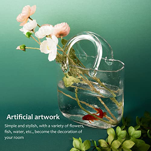 Luubeibei Glass Flower Vase Clear Purse Bag Handbag Shape Vase For Table Home Living Room Office Decor Rectangular Book Vase Fish Bowl Unique Design Gift For Friends Sisters Girlfriends Women Girls #TOP5