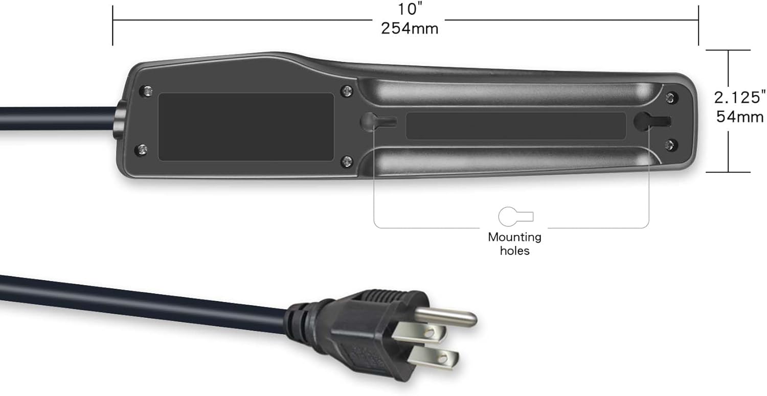 OSKOS Surge Protector Power Strip, 6 outlets, 6FT Extension Cord, 500J Surge Protected, UL Listed, 2 Pack, Wall Mountable.