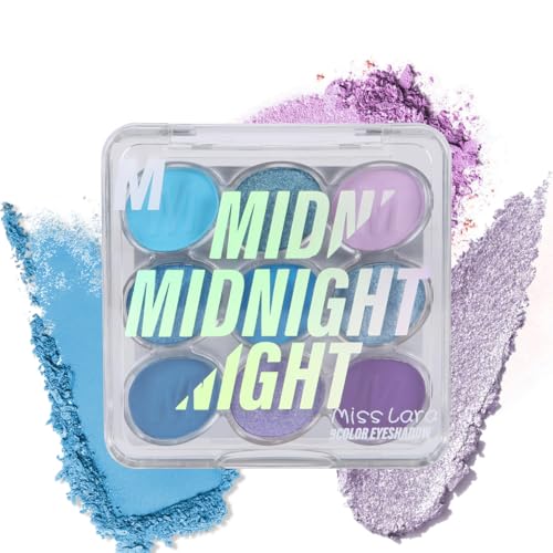 Teekerwang 9-Color Shimmer Matte Eyeshadow Palette - Highly Pigmented Light Green, verde escuro, Blue Eyeshadow - Blendável, Shiny Matte Makeup Powder Palette. Azul