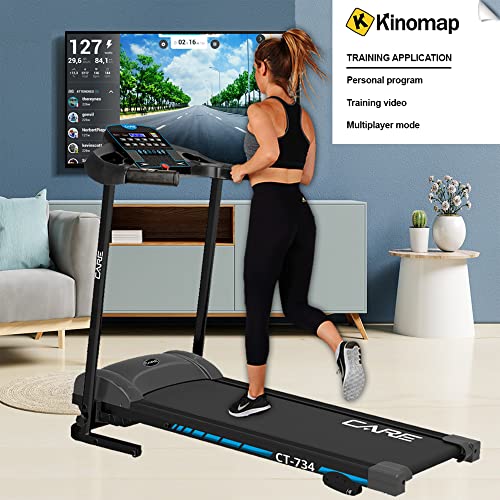 Care Fitness - Laufband verbunden – Elektrisches Laufband, neigbar und faltbar, maximale Geschwindigkeit 14 km/h – 12… – Bild 3