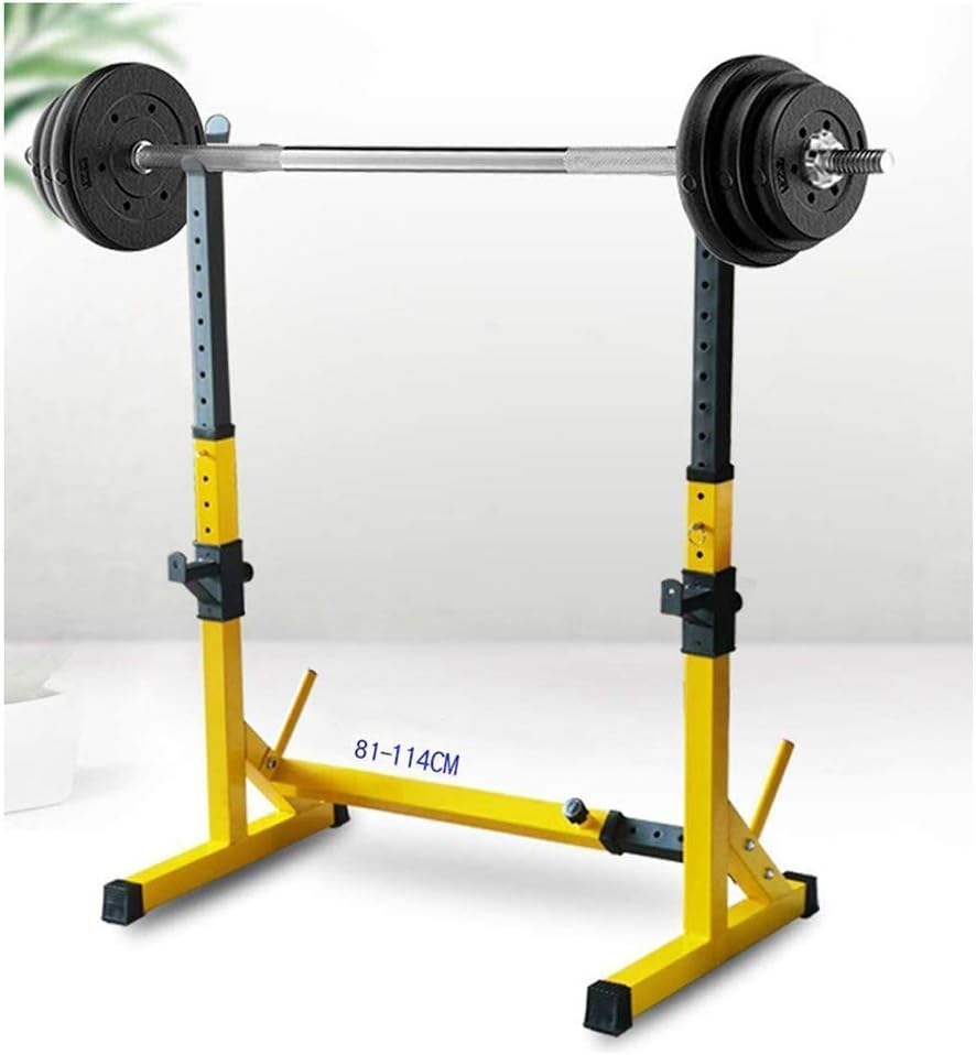 バーベルラック 高さ調整可能 バーベル スクワット ラック スタンド 高さ調節可能 頑丈 スチール