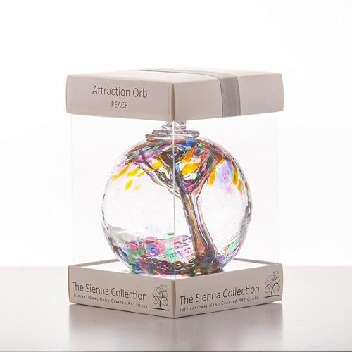 Attraction Orb – Peace Glass Ornament – Handcrafted Keepsake for Tranquility & Serenity, Unique Gift for Calmness & Positive Energy
