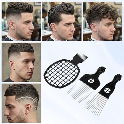 3 Peines Pick para Pelo Rizado y Trenzas miniatura 3