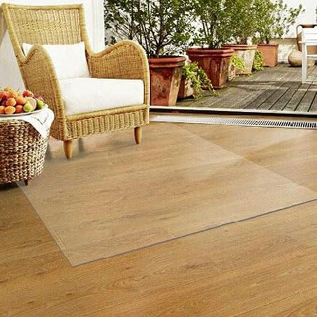Transparente Bürostuhlmatte für harte Böden, rutschfester Kunststoffschutz für Teppich und Holz, individuelle Größe, 75 x 120 cm, Schreibtischunterlage mit Lippe, für den Innenbereich