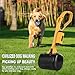 Pooper Scooper for Large Medium & Small Dogs Heavy Duty, 14.18“Long Handled Dog Poop Scooper for Grass,Durable Dog Poop Pick Up Tool, Poop Grabber with 7 Dog Poop Bags 1 Dispenser Poop Scoop，2Pet toys