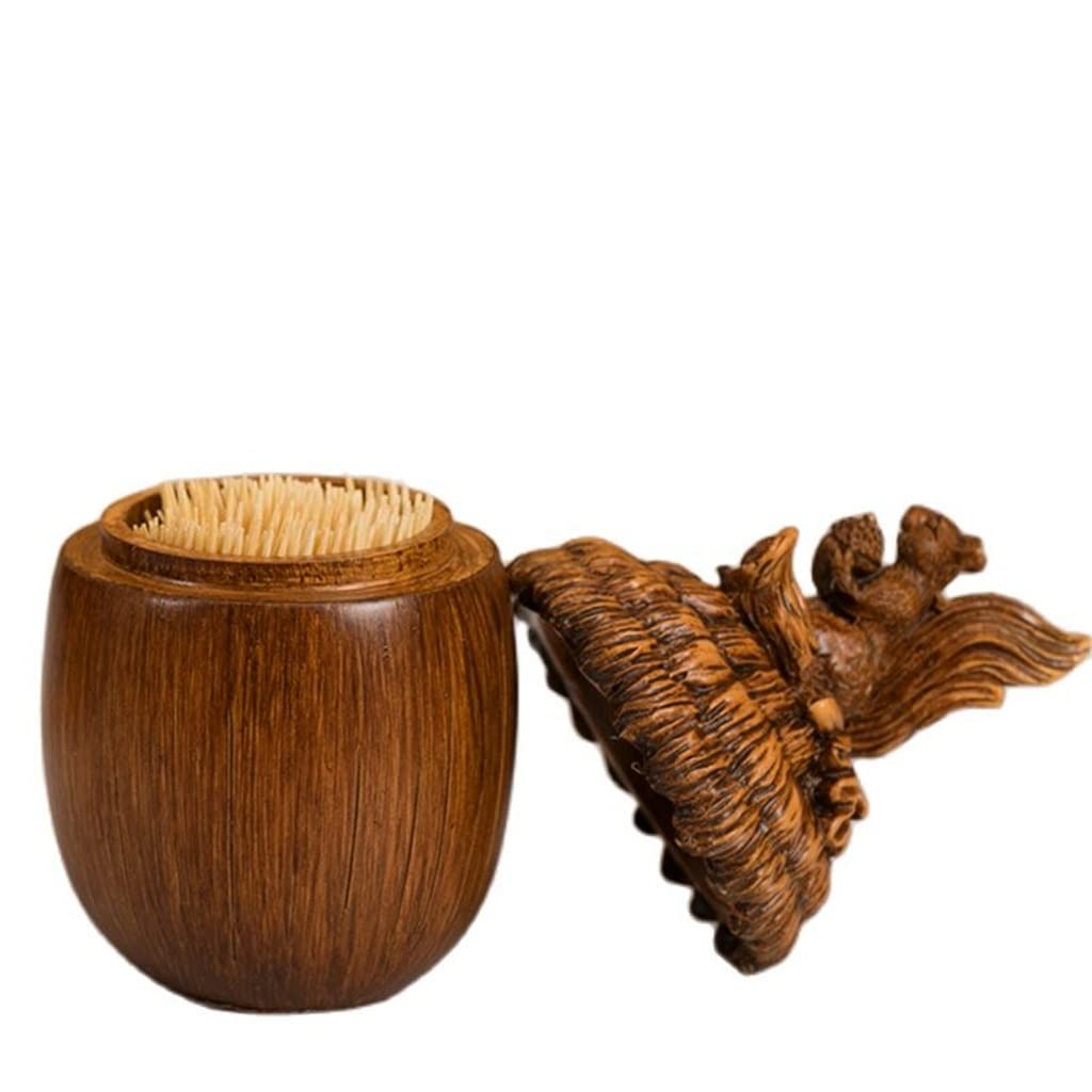 AYCDL Household toothpick bucket living room cute portable handmade toothpick box living room decoration Toothpicks