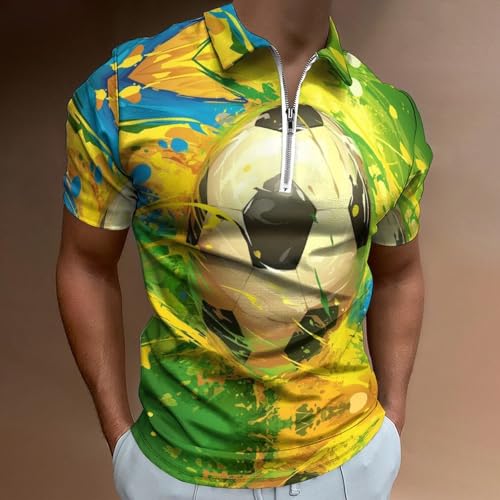 Polo mode shirt regular oversized col V pour homme actif