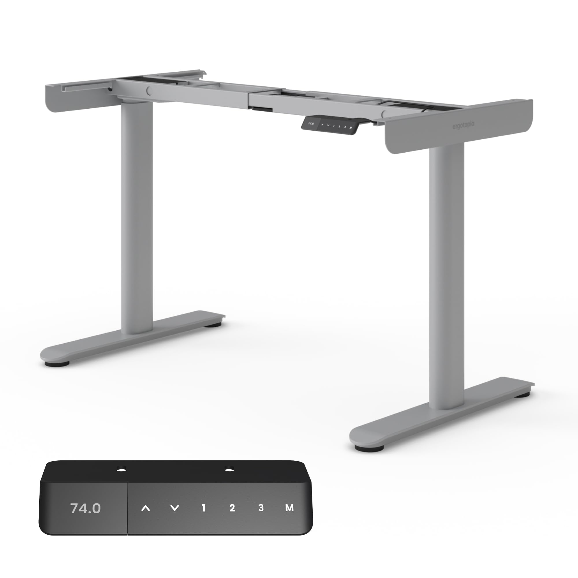 Ergotopia Desktopia One – Höhenverstellbarer Schreibtisch Gestell, Elektrisch höhenverstellbares Tischgestell, TÜV-geprüft, Schreibtisch höhenverstellbar mit Doppelmotor-System, 7 Jahre Garantie