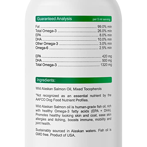 32Oz Salmon Oil + 120Ct Glucosamine Treats Bundle - Skin & Coat Support + Old Dog Joint Pain Relief - Epa + Dha Fatty Acids + Chondroitin, Omega-3 - Advanced Immune, Heart & Joint Health - Made In Usa #TOP5