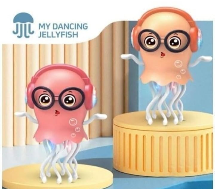 Image of Dancing Jellyfish Toy with Light Up Musical Features and 360 Degree Rotating Tentacles, for Kids Boys Girls
