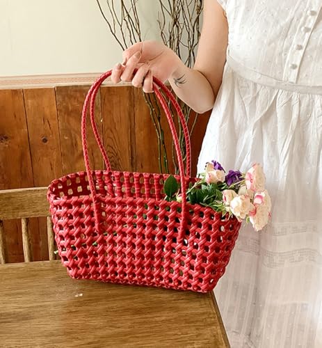 Hollow-Out Plastic Woven Clutch, Hobo Summer Shoulder Bag, Beach Travel Tote4