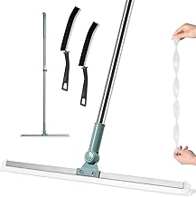 Dukaan 50 cm Wide Heavy Duty Multifunctional Wiper for Bathroom Floor Squeegee with 110 cm Long Handle Adjustable and Silicone Strips, Water Drying 180° Degree Rotating, Viper for Home Cleaning