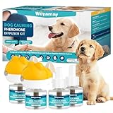 Woyamay 6-in-1 Dog Calming Plug In for Dog Anxiety Relief, Calming Dog Pheromone Diffuser with 2 Diffuser + 4 Refills for 120-Day, for all Breeds and Ages