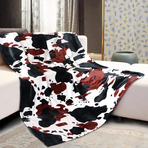 Couverture en flanelle vache 200x200cm plaid lit double