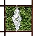 Produktbild Plauener Spitze Fensterbild Weiß 14x36 cm + Saugnapf Vogel Blütenstamm Fensterschmuck Spitzenbild Fensterdekoration
